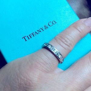 Tiffany & Co platinum band with diamonds